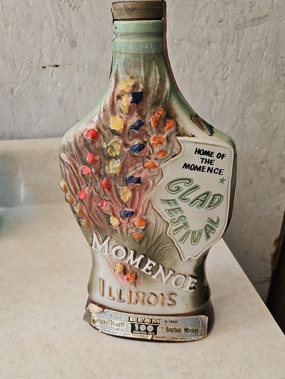 Glad Festival Momence Illinois Ceramic Decorative Decanter - Multicolor